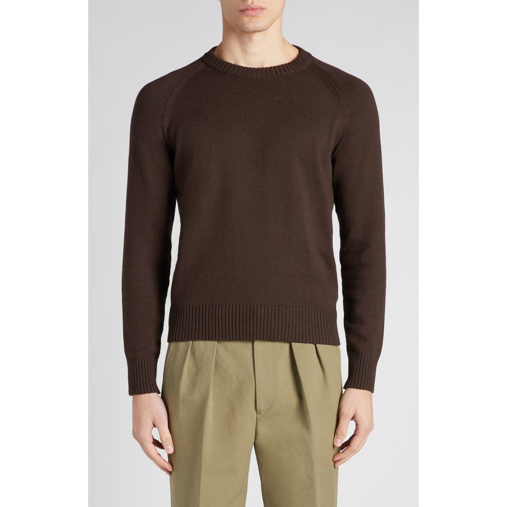 Tom Ford Crew Neck Sweater Long Sleeves In Brown