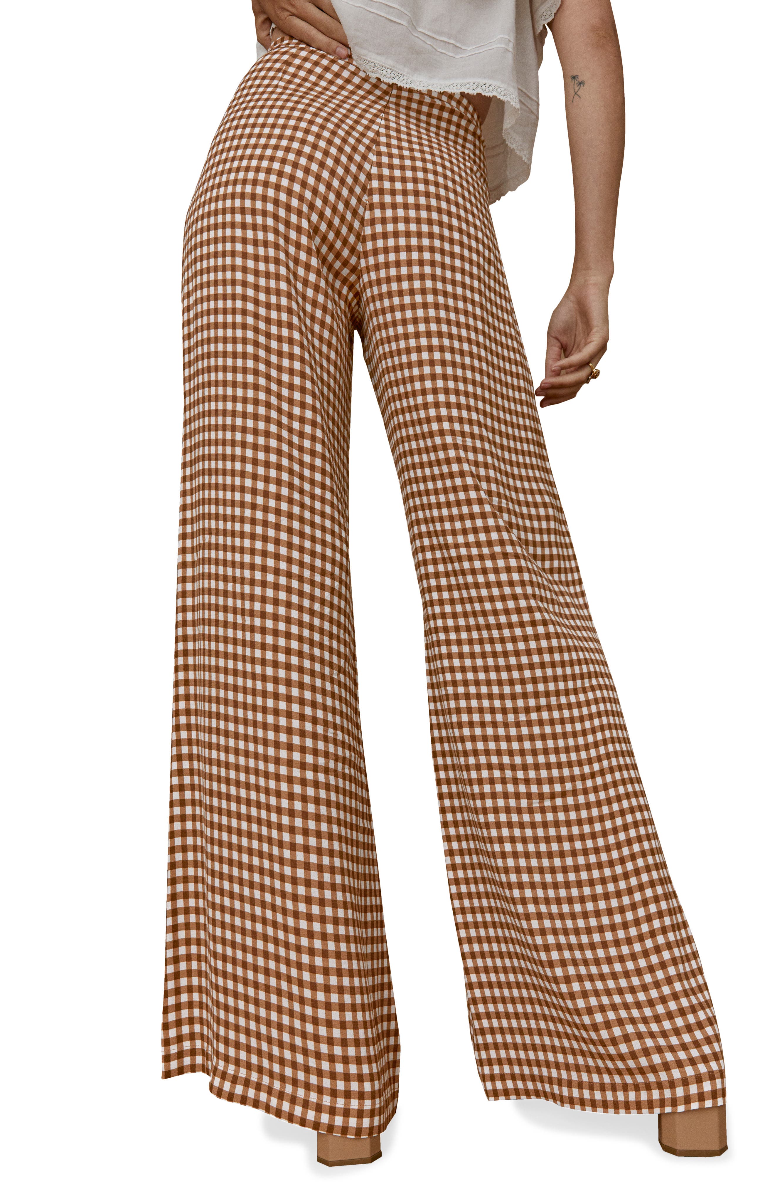 reformation gingham pants