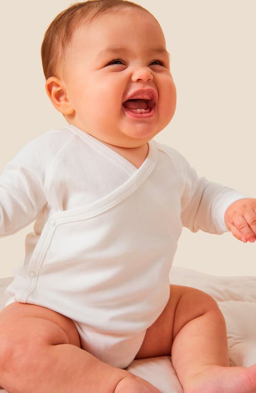 Mori Long Sleeve Bodysuit In White