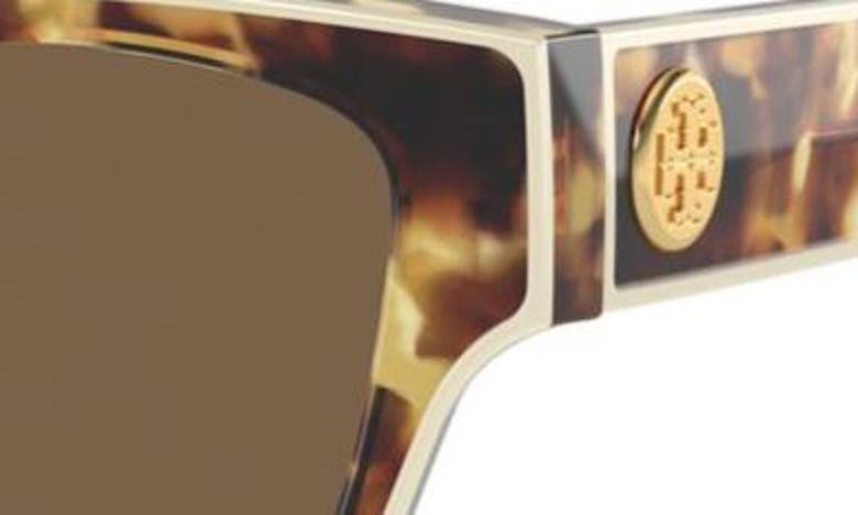 Tory Burch Women's 0ty7207u 53mm Rectangular Sunglasses In Dark Brown