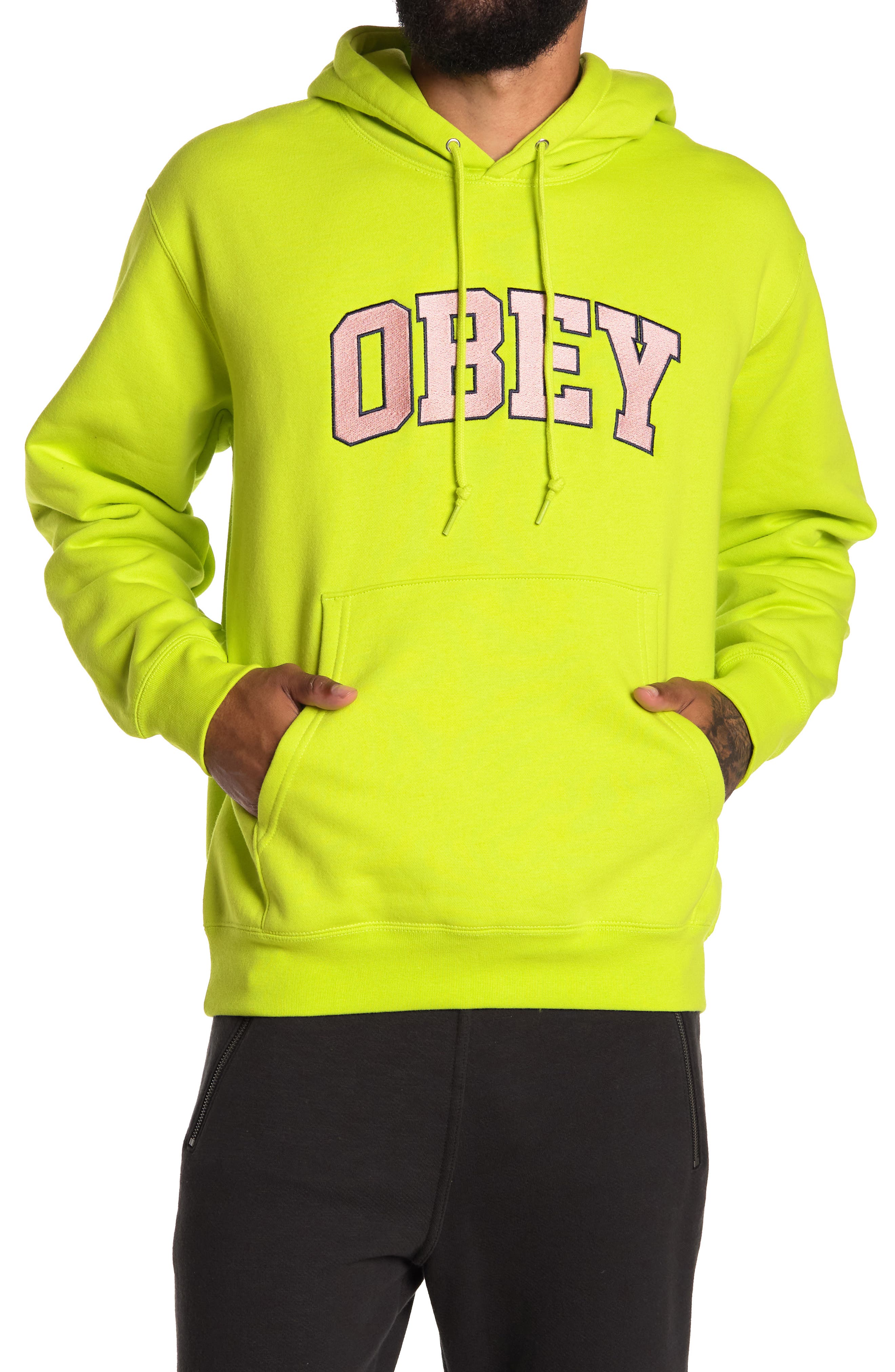 obey yellow hoodie