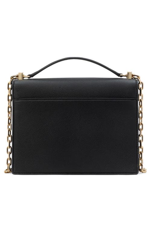 Shop Kate Spade New York Deco Pebbled Leather Convertible Crossbody Bag In Black