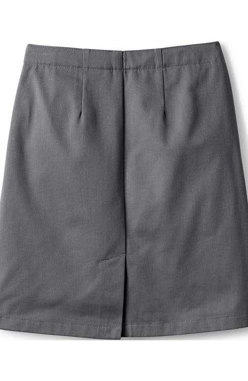 Shop Lands' End School Uniform Girls Plus Blend Chino Skort Top Of Knee In Arctic Gray