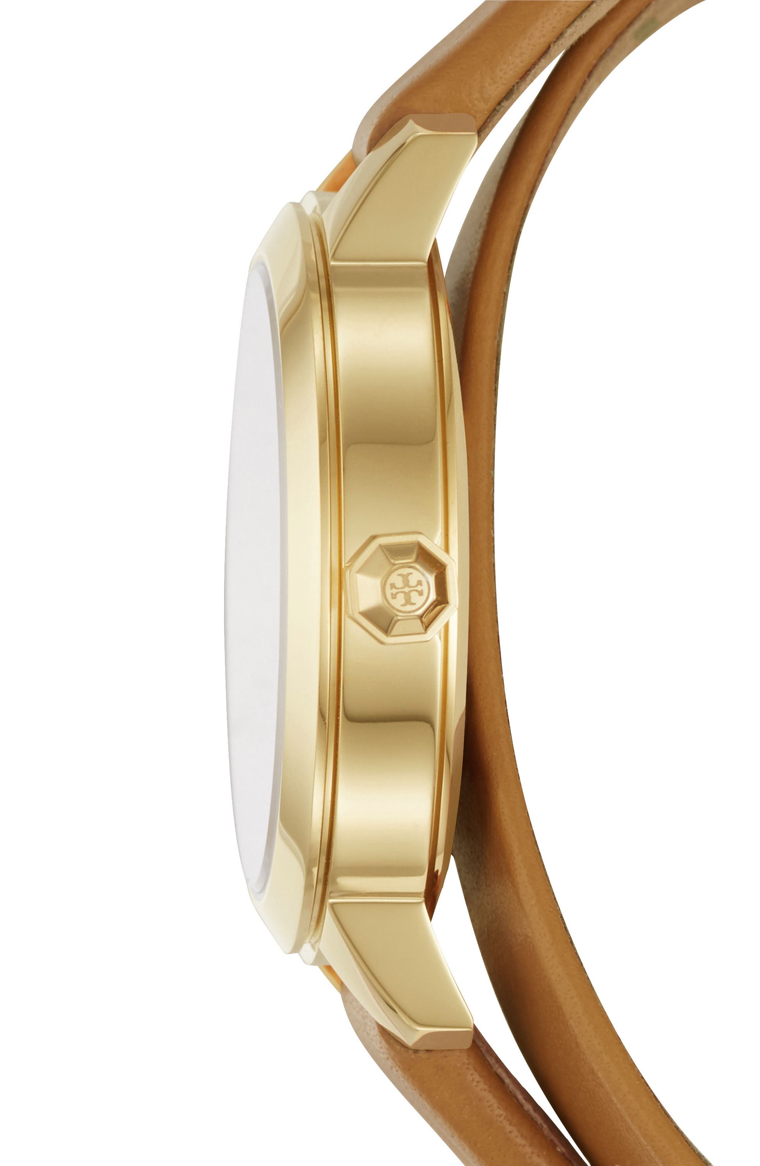 TORY BURCH,
                            Collins Double Wrap Leather Strap Watch, 32mm,
                            Alternate thumbnail 2, color,
                            200