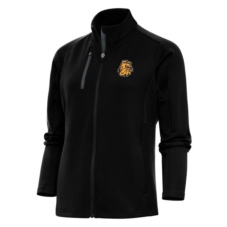 Shop Antigua Black/graphite Minnesota Duluth Bulldogs Generation Full-zip Jacket