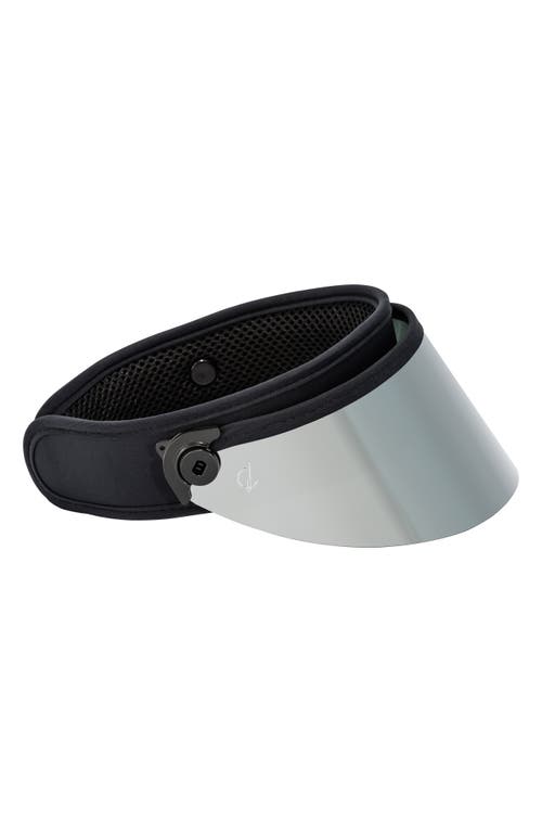 Shorty Lux Visor in Black/Chrome