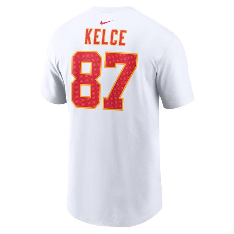 Shop Nike Travis Kelce White Kansas City Chiefs Super Bowl Lviii Patch Player Name & Number T-shirt