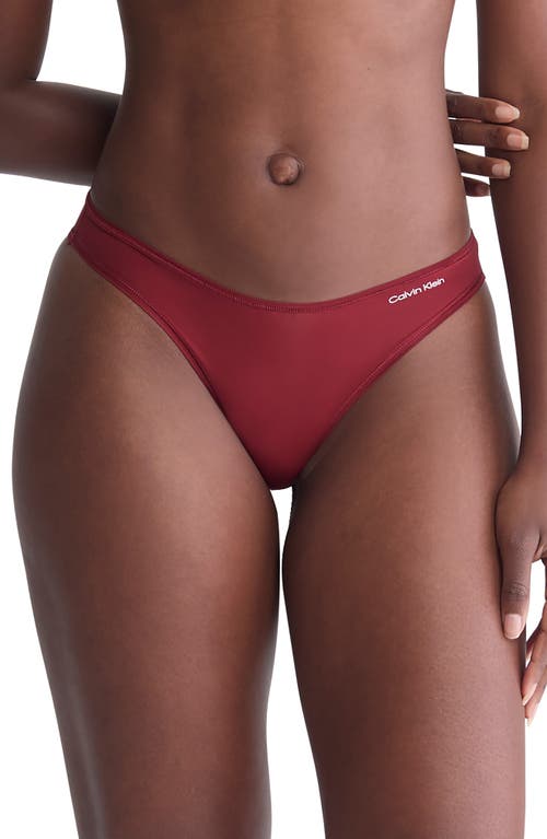 Shop Calvin Klein Ideal Microfiber Bikini In Geq Syrah