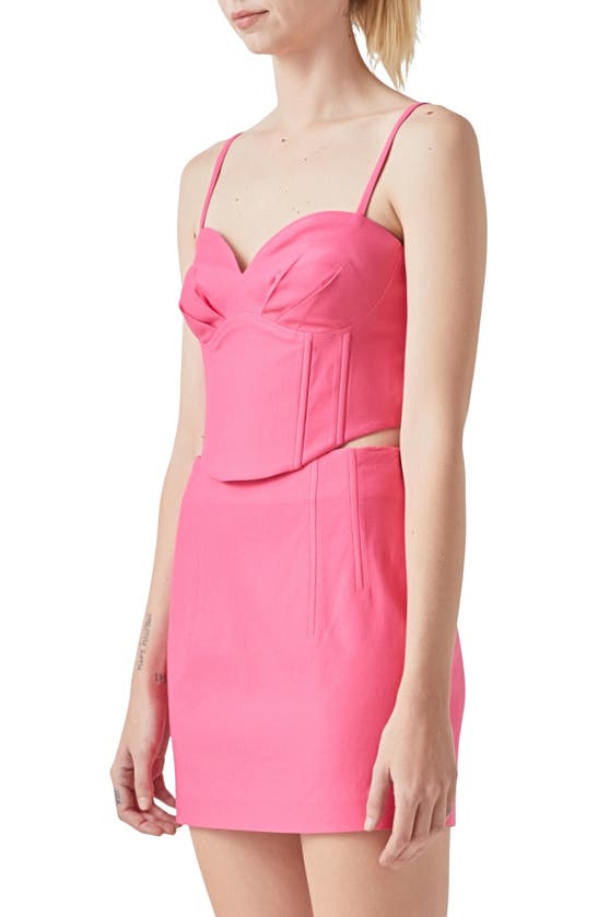 Shop Grey Lab Sweetheart Corset Camisole In Pink