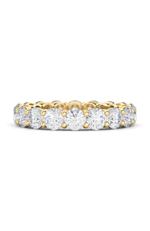 Shop Hautecarat Round Cut Lab Created Diamond 18k Gold Eternity Band Ring In Yellow Gold