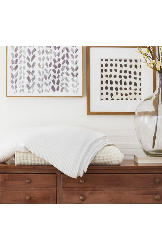 Shop Boll & Branch Waffle Organic Cotton Blanket In Natural
