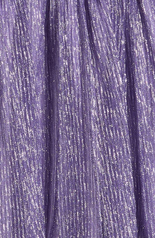 Shop Zunie Kids' Flutter Sleeve Plissé Party Dress In Lilac