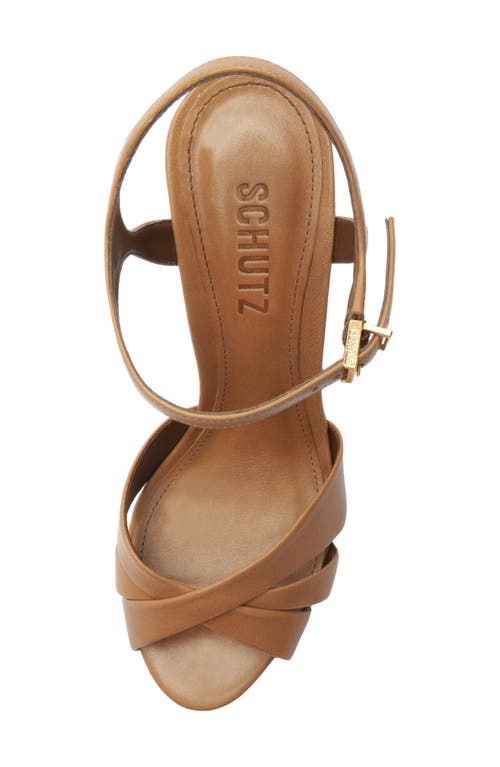 SCHUTZ SCHUTZ KEEFA ANKLE STRAP WEDGE SANDAL