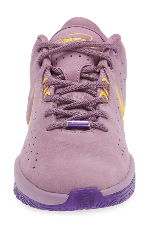 Shop Nike Kids' Lebron Xxi Sneaker In Violet Dust/university Gold