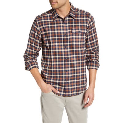 Patagonia Regular Fit Organic Cotton Flannel Shirt, Blue