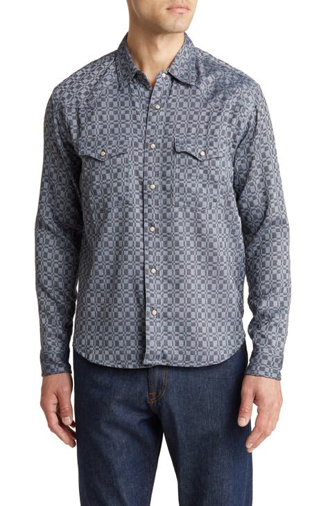 Overshot Check Western Button-Up Shirt