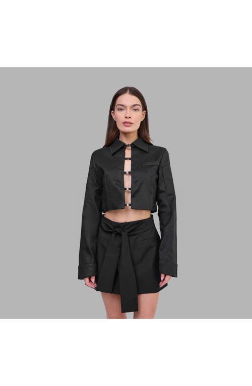 Blvck Paris Blvck Signature Tie-front Skirt In Black