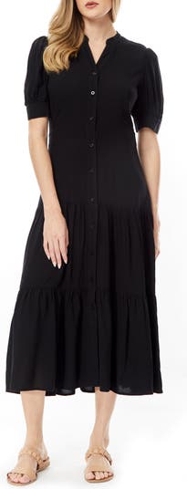 BY DESIGN Grace Button Front Midi Dress | Nordstromrack