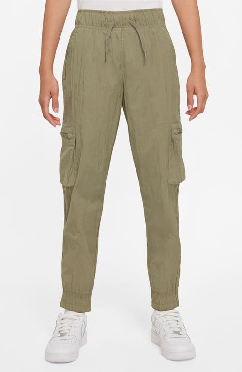 Nike Kids' Sportswear Woven Cargo Pants In Neutral Olive/white