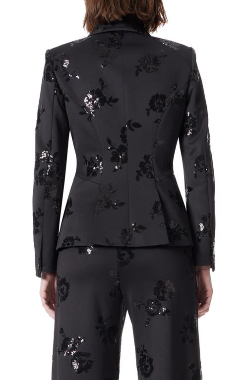 Do By Dee Ocleppo Sequin Scuba Blazer In Black