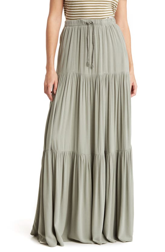 Splendid Jessie Maxi Skirt In Soft Olive | ModeSens