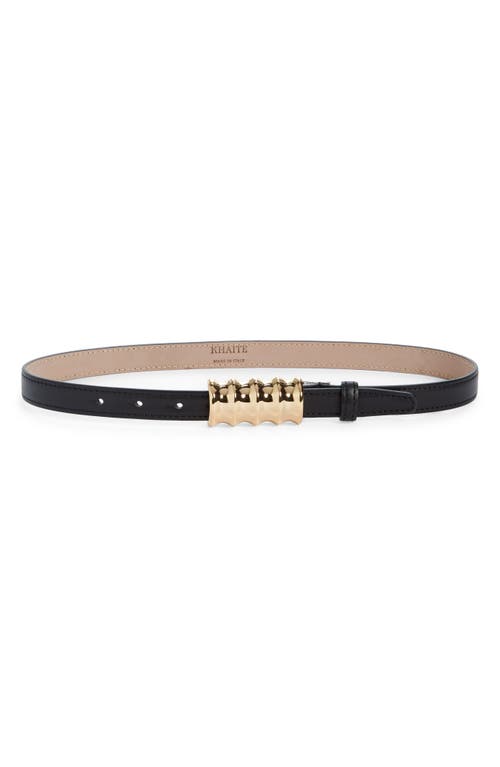 Khaite Julius Calfskin Leather Belt Black at Nordstrom,