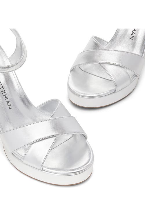 Stuart Weitzman Dayna Platform Sandal In Silver
