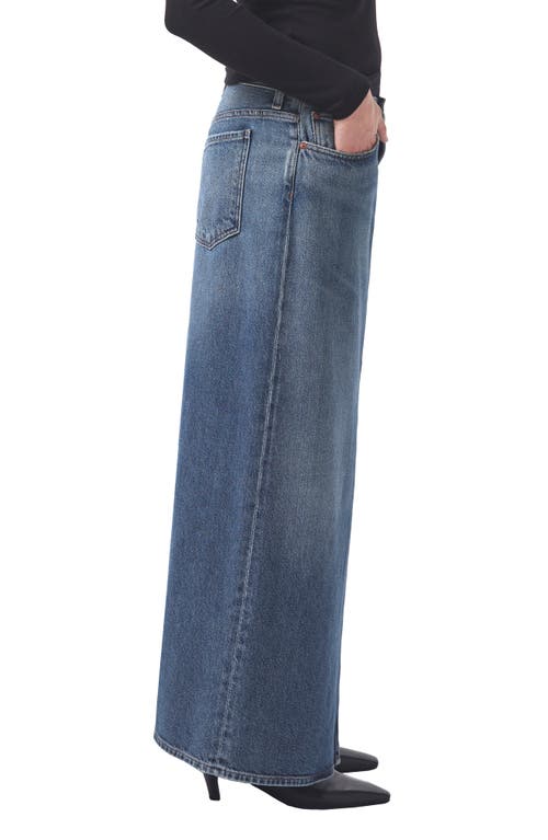 Agolde Leif Low-slung Denim Maxi Skirt In Swing