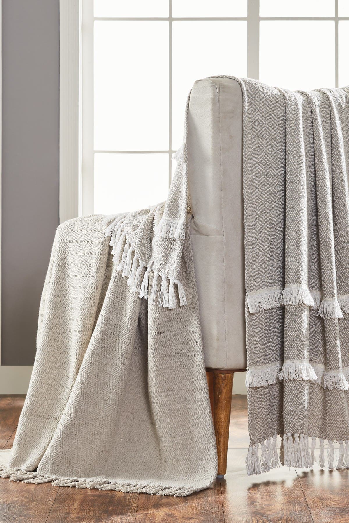 Modern Threads 2 Pack 50 X 60 Throw Blanket Feather Grey Nordstrom Rack