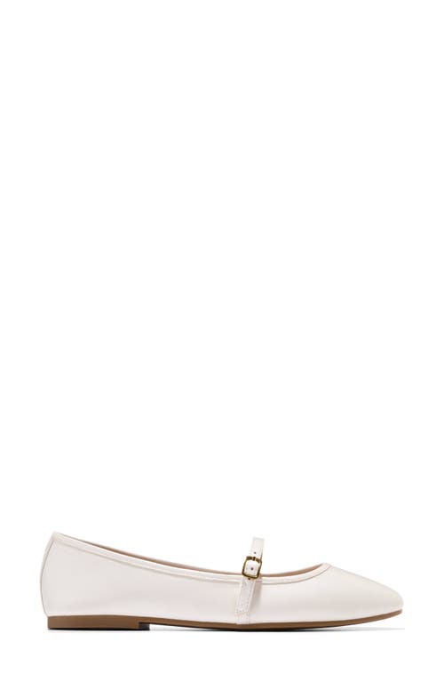 Cole Haan Yelena Mary Jane Flat In Ivory Leather