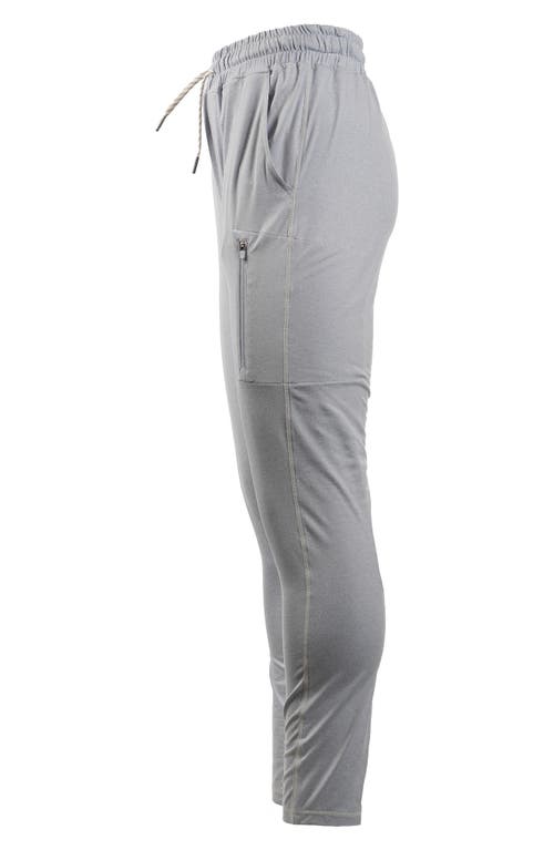 Burnside Soft Jersey Joggers In Heather Light Grey
