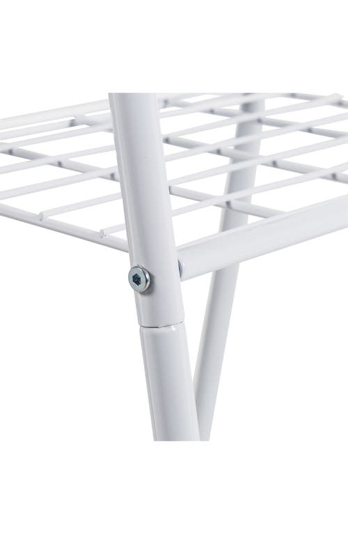 Honey-can-do Shelved Garment Rack In White