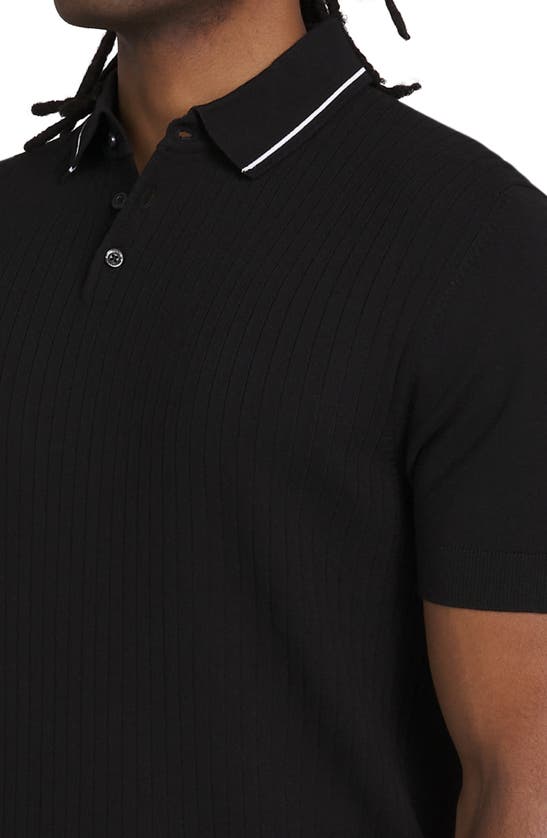 Shop Dkny Sportswear Farley Sweater Polo In Black