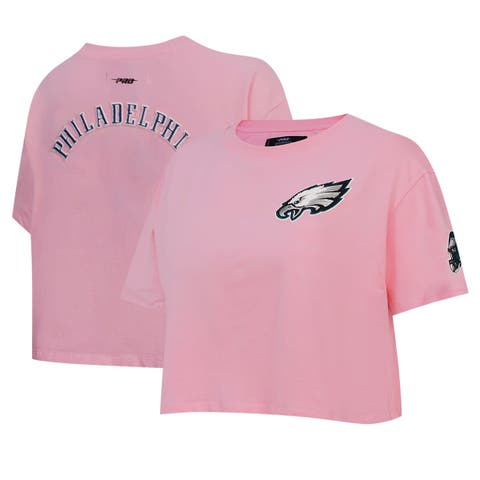 Women's Pro Standard Pink Philadelphia Eagles Cropped Boxy T-Shirt