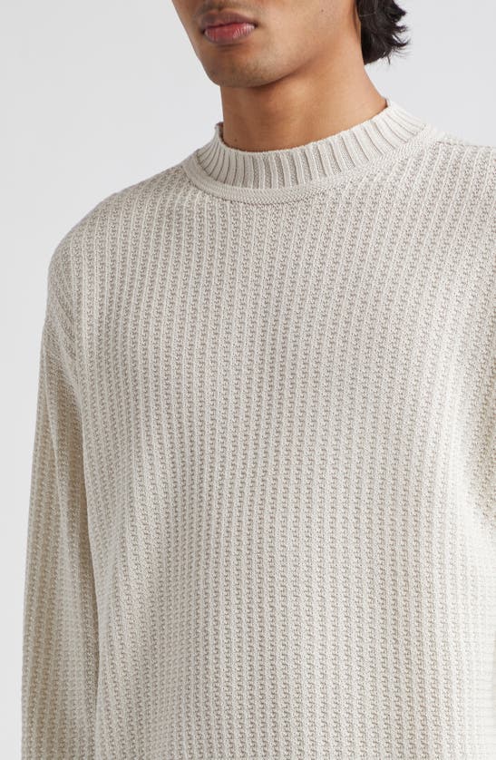 Shop Issey Miyake Common Textured Knit Sweater In White