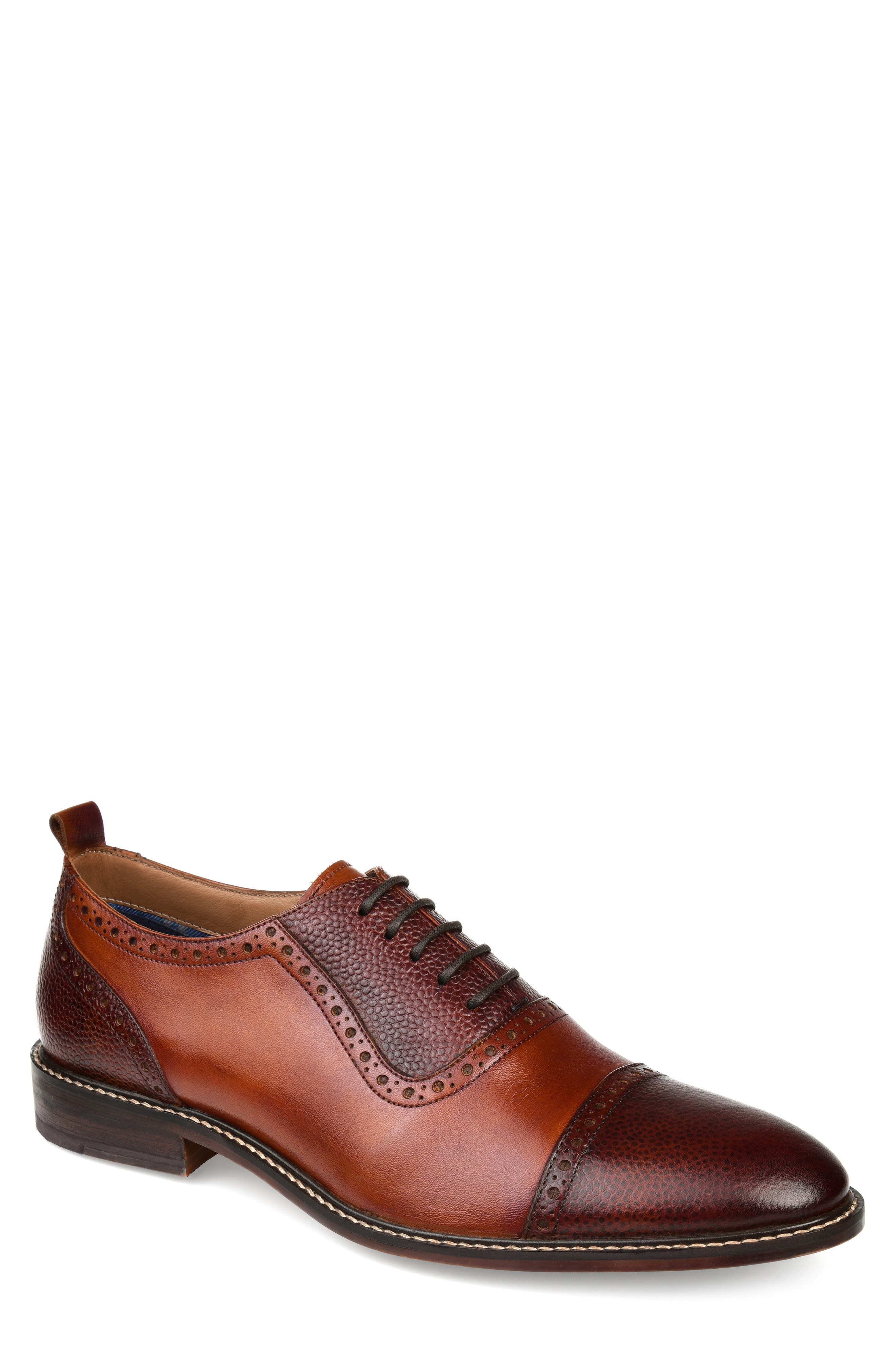 Thomas & Vine Lincoln Cap Toe Lace Up In Brown