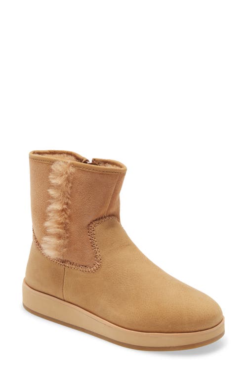 Shop Olukai Paina Hulu Waterproof Genuine Shearling Lined Boot In Tan/tan