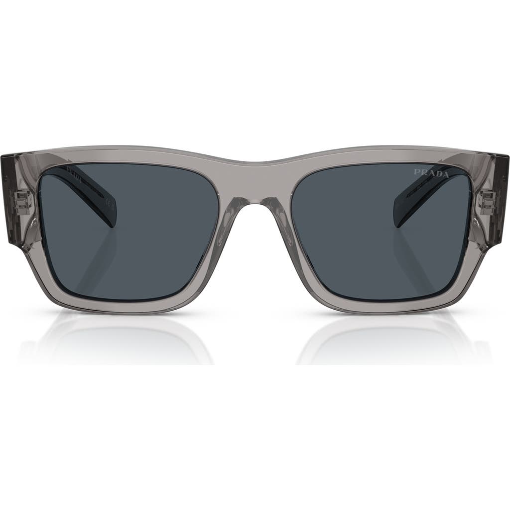 Shop Prada 54mm Square Sunglasses In Transparent Grey
