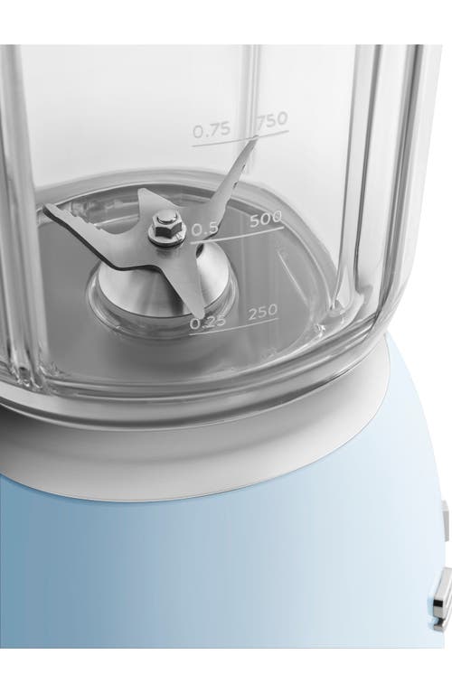 Shop Smeg '50s Retro Style Blender In Pastel Blue