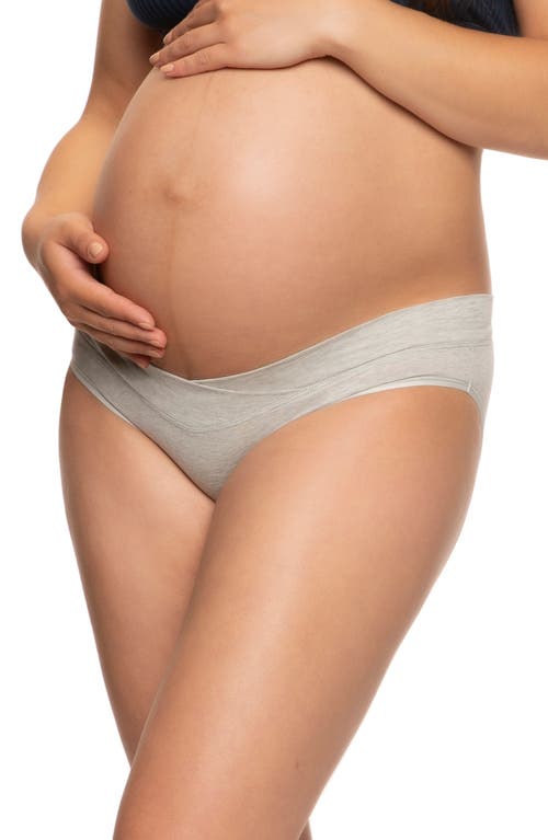 Felina 3-pack Organic Cotton Maternity Briefs In Slate/pebble/cloud