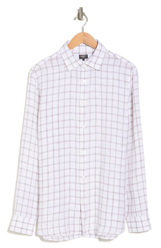 Faherty Classic Fit Linen Button-up Shirt In White Walnut