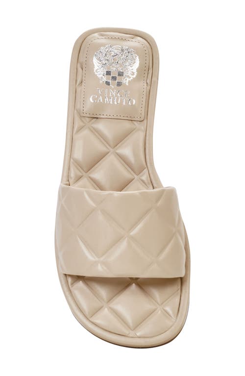 Shop Vince Camuto Brennda Quilted Slide Sandal In Soft Buff