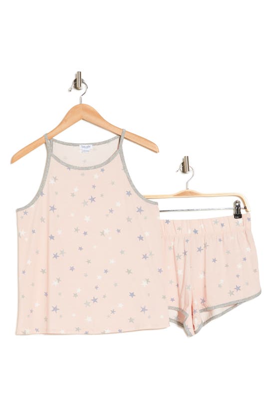 Shop Splendid Star Tank & Shorts Pajamas In Distress Star Pink