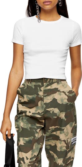 Topshop Everyday Cotton Crewneck Crop T Shirt Nordstrom