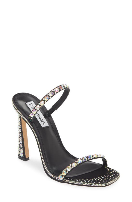 Shop Steve Madden Neeka Crystal Embellished Slide Sandal In Black Multi
