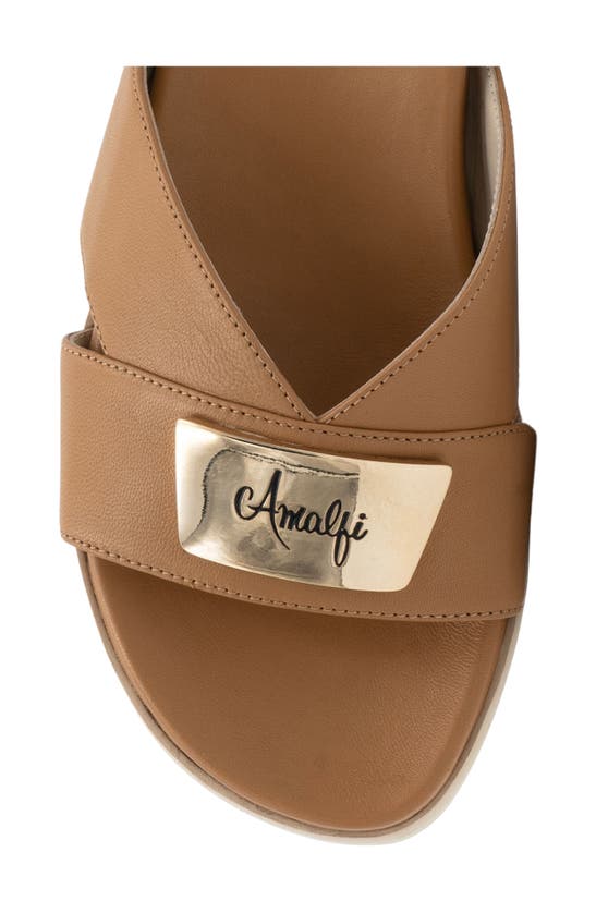 Shop Amalfi By Rangoni Bardolino Slide Sandal In Carmello Gold Hardware