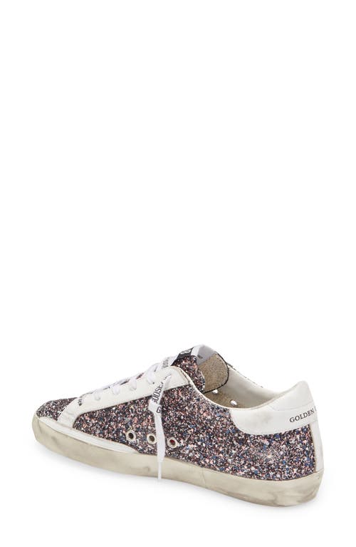 Golden Goose Super-star Glitter Sneaker In Grey Pink/white Pink