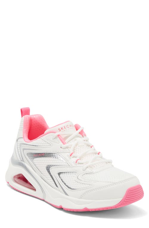 Shop Skechers Tres-air Sneaker In White/pink