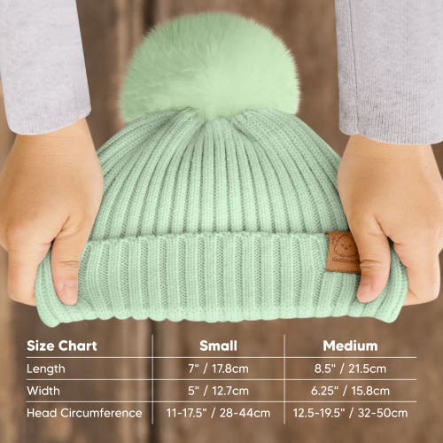 Keababies 2-pack Pom Knitted Beanie In Macaron