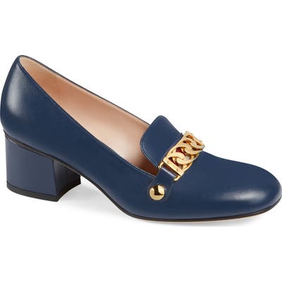 Gucci Loafer Pump, Blue